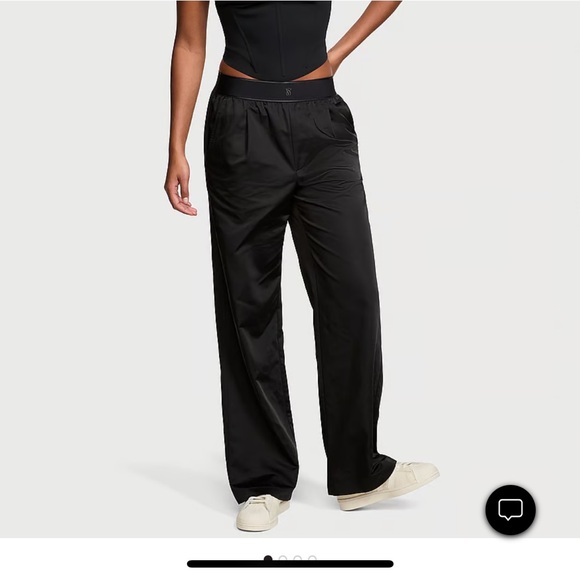 VICTORIAS SECRET | Lux Glossy Sport Wide-Leg Pants - Picture 3 of 8